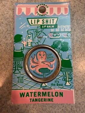 Lip Sh*t Watermelon Tangerine Lip Balm coconut oil sunflower oil, beeswax